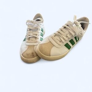 Adidas Classic green and white sneakers